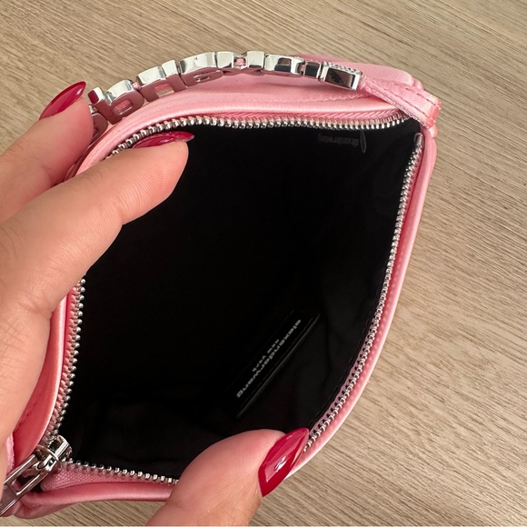 Alexander Wang Marquess Satin Prism Pink Crystal Micro Bag - Picture 4 of 16